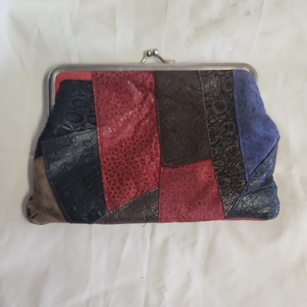 Patchwork Leather Clutch - Multicolor - image 1